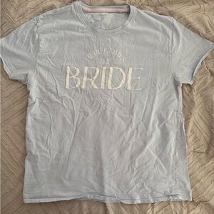 'Here Comes the Bride' Light Blue Short Sleeve Tee